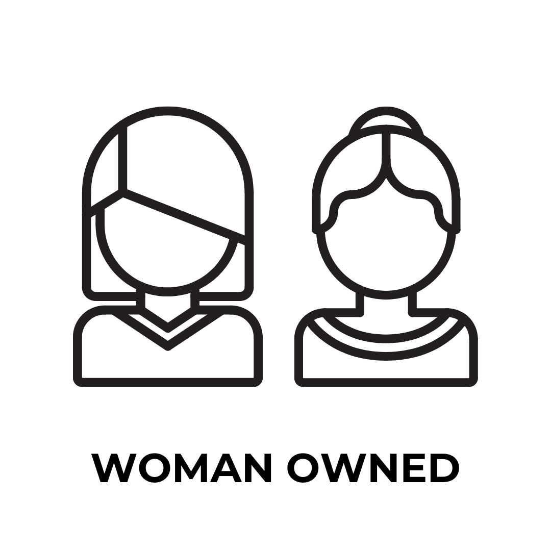 Icon of two women saying Envio is woman owned