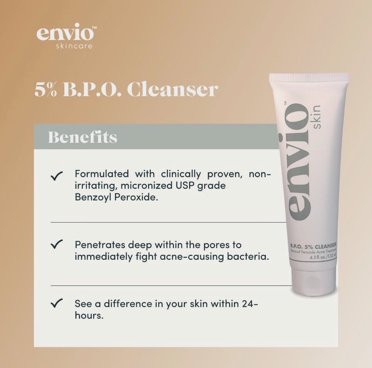 B.P.O. 5% Cleanser - 4.5 oz - envioskin.com